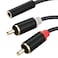 3.5mm Female to 2 RCA Male Stereo Cable, 3.5mm to RCA Bi-Directional AUX Auxiliary Y Cable Gold Plated Adapter Compatible for TV,Smartphones, MP3, Tablets, Speakers,Home Theater