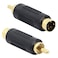 Traovien S-Video Male to RCA Male Adapter 4 PIN Composite Cable Adapter Suitable for Micro Phones and Audio Equipment and More(2Pcs) (4pin Male/RCA Male)
