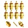 Audiocrast 10x RCA Shorting Caps, Gold Plated Copper RCA Protective Caps RCA Noise Stopper HiFi RCA Dust Caps Protective Covers for RCA Chassis RCA Sockets RCA Plug Jacks to Prevent Dirt, RF, RFI, EMI
