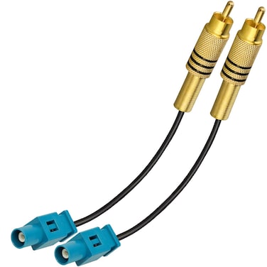 TUOLNK 2 Pack 6 inch Fakra Z Male to RCA Male Pigtail Cable for Car DVD GPS Antenna Extension Cable Pigtail Jumper Coaxial Cable RG174