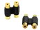 zdyCGTime (2Pack) 2-RCA Jacks to 2-RCA Jacks Coupler,Female to Female 2 RCA Audio Coupler Adapter Cable Component (2rca)