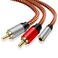 3.5mm to 2RCA Cable 40ft,LiuTian 3.5mm Female to 2 RCA Male Stereo Audio Y Cable Adapter Gold Plated Compatible for Smartphones, MP3, Tablets, Home Theater.