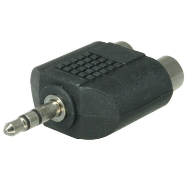 RiteAV - 3.5mm Male to RCA Stereo Female Adapter Cable (Y-Cable) - 6 inch (2 Pack)