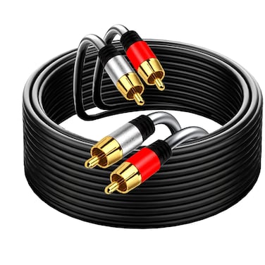 Digital Coaxial Stereo Audio Cables 12FT,2RCA Male to 2RCA Male Subwoofer Cable RCA Audio Cable RCA Stereo Cable for Home Theater, HDTV, Amplifiers, Hi-Fi Systems, Car Audio, Speakers