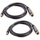 Seismic Audio - SARCXLF-6Black-2Pack - Pair of Premium 6 Foot XLR Female to RCA Male Audio Patch Cables - 16 Gauge XLRF to RCA Patch Cords