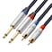 tisino RCA to 1/4 Cable, Dual RCA to Dual 1/4 inch TS Stereo Audio Interconnect Cable Patch Cords - 6.6 feet
