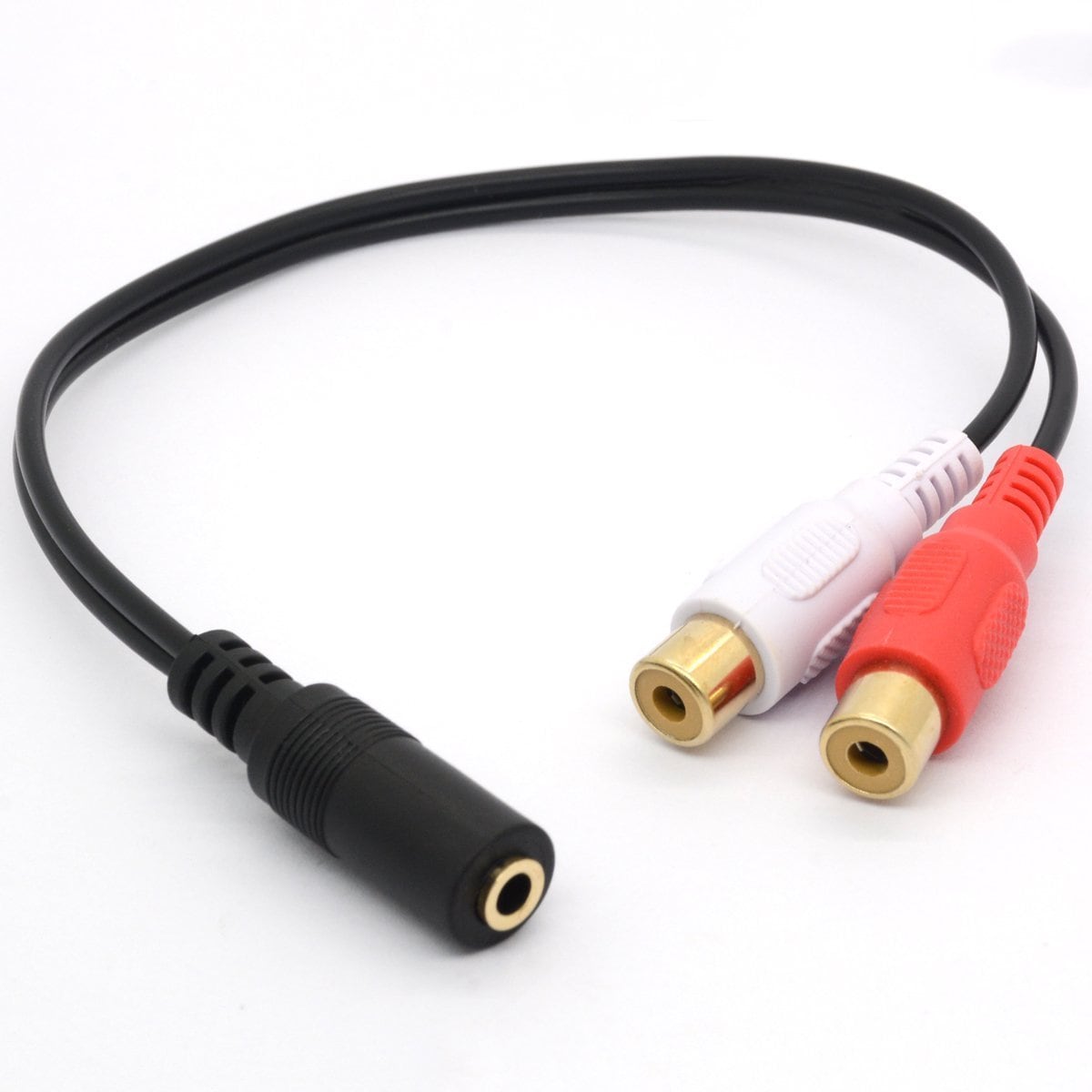 بشتو Bshtu 3 Female To Dual Rca Female Splitter Cable 3.5 MM 8 inch