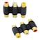 zdyCGTime (2pack-3-RCA Jacks to 3-RCA Jacks Coupler,Female to Female 3-RCA Adapter White/Red/Yellow (3 RCA)