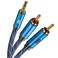 EMK 3.5mm Aux to RCA Stereo Splitter Cable[Nylon Braided,Durable and Flexible] Audio Y Adapter Cable - Top Blue Series (6.6Feet/2M)
