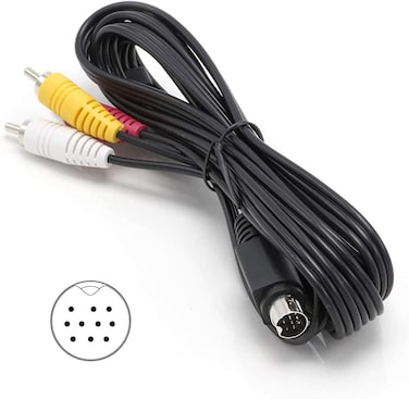THE CIMPLE CO 10 Pin Audio and Video DIN Cable - NOT S-Video Cable - 6 feet - RCA Composite - Compatible with DIRECTV AT&amp;T: H25, C31, C41, C41-W, C51, C61, C61-K