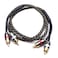 Sydein 3FT/1M RCA Cables, 1 Pack 2-Male to 2-Male RCA Audio Cable Stereo Subwoofer Cable Nylon Braided, Double Shielded 2RCA to 2RCA Audio Cord for Home Theater, Amplifiers, Hi-Fi Systems