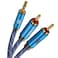 EMK 3.5mm Aux to RCA Stereo Splitter Cable[Nylon Braided,Durable and Flexible] Audio Y Adapter Cable - Top Blue Series (10Feet/3M)