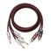 JORZOR Audiophile Hi-Fi 14 Gauge OFC Speaker Cable with RCA Male (Black &amp; Red) to 2 Bananas Plugs, 2 pack/1pair, (3M(9.9FT), 1 Pair(RCA to 2 Banana))
