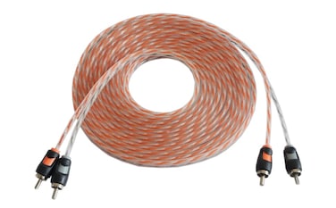 RD RCA Stereo Cable Twisted Pair with Noise Reduction RCA Cable 2 Chanel 2-Male to 2-Male 99.99% Tinned Copper (14ft)