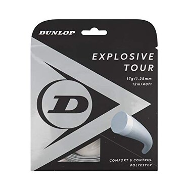 Dunlop Sports Explosive Tour Tennis String, Silver, 17g, 1 Set