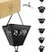 U-nitt Rain Chains for Gutters   Rainwater Catcher &amp; Diverter   8.5ft Metal Rain Chain   Black Powder Coated w/Square Jali Cup   Roof Gutter Chain Downspout   DIY Rain Chain Installation Kit