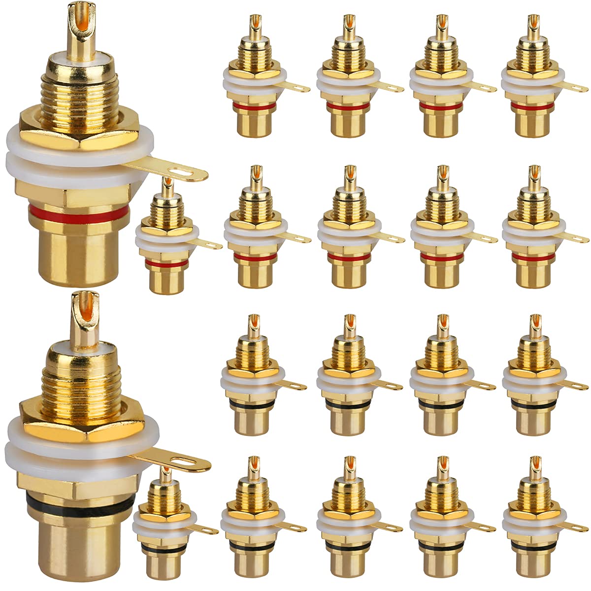 Diyhz Diyhz Audio Terminal Jack Panel Mount Rca Lotus Head Welding Female Socket Connector rca