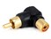 Monoprice 107233 RCA Plug to RCA Jack Adaptor, Gold Plated Black