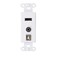 C2G 41013 Composite Video and RCA Stereo Audio Pass Through Single Gang Wall Plate, Brushed Aluminum