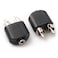 NANYI RCA Male to 2 RCA Male Audio Heads, RCA M One-Two RCA M Stereo Interconnect Audio Adapter, 2Pack (RCA M-2xRCA M)