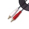 SatelliteSale 2 Male to 2 Male RCA Audio Stereo Composite Cable Universal Wire PVC Black Cord 100 feet