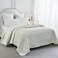 Sophia &amp; William Bed Quilt Bedspread Coverlet - Reversible, Lightweight - Twin Size, Ivory