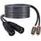 Yeworth 5ft/1.5m RCA to XLR Speaker Patch Cable, Dual RCA Male to 2 XLR Male Stereo Plug Adapter Cord Gold Plated