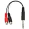 MTUERANC 1/4 to RCA Splitter Adapter, 6.35mm (1/4 inch) TRS Stereo Jack Male to 2 Dual RCA Female Y Splitter Audio Cable, 8 Inch (6.35 M to 2RCA FM)