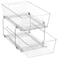 Simple Houseware 2 Tier Basket Drawer Cabinet Pull-Out Organizer, Clear