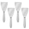 4 Pack 3 Inch Putty Knife Scraper, Putty Knife Set, Stainless Steel Putty Knife, Wallpaper Scraper Paint Scraper Tool for Spreading Drywall Spackle, Plasterboard Mud, Scraping Paint, by GENHAKON.