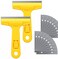 2pack Razor Blade Scraper, Industry Glass Window Scraper, Heavy Duty Cleaning Scraping Hand Tool with 20pcs Blades for Putty Residue Stains Paints Glue Mud Wallpaper Removing Remover Cleaner (Yellow)