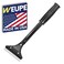 WEUPE Razor Blade Scraper, 4-inch Heavy Duty Long-Handle Scraper for Wallpaper, Paint, Floor, Tile and Windows, Rubber Grip, Made in USA