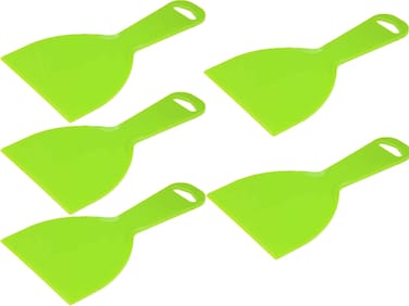 Sinyiol 5Pcs Putty Scraper 4" Plastic Flexible Putty Knives,Disposable Spreader Flexible Plastic Paint Scraper Tool for Spackling, Taping Drywall Wall Painting (4")