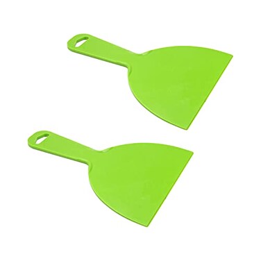 Utoolmart Putty Knife 6" Putty Scraper Large Size Flexible Paint Scraper Tool for Spackling, Wallpaper Scraper Plastic Spreader, Spatula Scraper, Spackle Tools Green 2Pcs