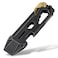 OLITANS Cyber Bison EDC Pry Bar Titanium Alloy Multitool with Bottle Opener, Oxygen Cylinder Wrenches, Utility Knife, Crowbar, LightWeight for Everyday Carry and Camping Accessories (Black Stone)