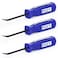 PQY Mini Pocket Pry Bar with Pocket Clip 4.5" Length 3pcs (Blue)