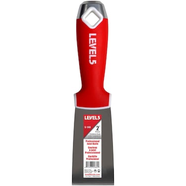 2" Soft-Grip Stainless Steel Drywall Joint Knife - LEVEL5   Pro-Grade   Comfortable Finishing Hand Tool   Metal Hammer End   Sheetrock Gyprock Plasterboard Mud   5-148