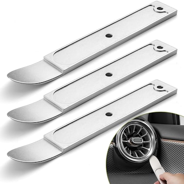 DMTVAL 4140 Metal Pry Bar Tool, Mini Pry Tools Automotive Door Panel and Trim Removal Tool for Floor and Cars, 3 Pack
