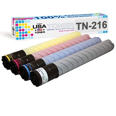 MADE IN USA TONER Compatible Replacement for use in Konica Minolta TN216, TN319, bizhub C220,C280,C360 (Black,Cyan,Yellow,Magenta, 4 cartridges)