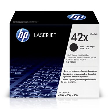 HP Original 42X Black High-yield Toner Cartridge   Works with LaserJet 4240, 4250, 4350 Series   Q5942X