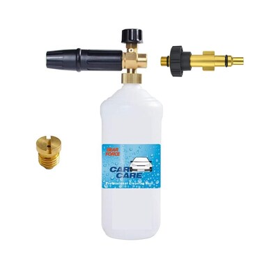 BEARFORCE Pressure Washer Foam Cannon with Adapter &amp; 1.10mm &amp; 1.25mm Nozzle, Compatible with Electric Power Washer Lavor Briggs &amp; Stratton Craftsman Comet Earthwise