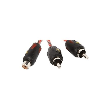 Stinger SI42YM 2-Channel 4000 Series RCA Y-Adapter Cable (1 Female to 2 Male)
