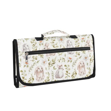 Alipher Baby Changing Mat Waterproof Nappy Changing Mat Portable Travel Change Mat with Wipes Pocket for Travel Outside (White)