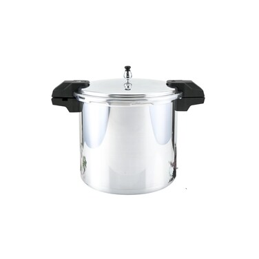 IMUSA USA A417-80808 22Qt Jumbo Stovetop Pressure Cooker with Regulator and Side Handles, Silver