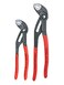 KNIPEX Tools - 2 Piece Cobra Pliers Set (87 01 180 &amp; 87 01 250) (003120V01US), Red