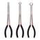 CASOMAN 3Pcs 11" Hose Gripper Plier Set, Black &amp; Red, 5/16-Inch, 1/2-Inch, 3/4-Inch Dia, Offset Spark Plug Boot Removal Pliers Serrated Jaws for Hard to Reach Narrow Spaces