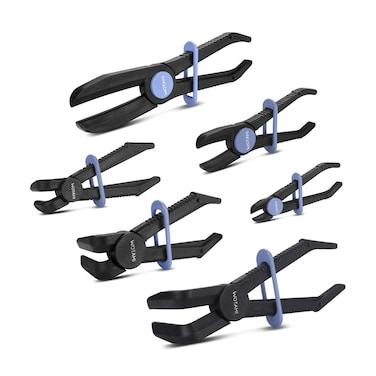 WOTAHI 6-Piece Hose Clamp Pliers, Fuel Line Clamp Pliers Set, Flexible Hose Pinch off Pliers Straight &amp; 90&Acirc;&deg; Angled for Fuel, Brake, Radiator, Gas, and Coolant Hoses