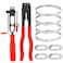 RealPlus CV Joint Boot Clamp Pliers, Car Banding Tools Kit Set Ear Boot Tie Pliers, Automotive Hose Axle Plier with 8pcs CV Boot Clamps
