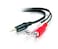 C2G/Cables To Go Legrand - C2G 3.5MM to RCA Y-Cable, 6 Foot Y Splitter Audio Cable RCA, Male to Male 3.5MM to RCA Audio Cable, 1 Count, C2G 40423