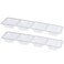 Plasticpro 4 Sectional Rectangle Plastic Disposable Serving Tray/Platter 5 X 16 Clear Pack of 2